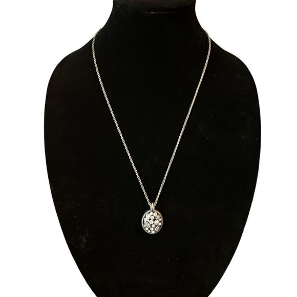 Diane Katzman Silver Tone Chain With Chrystal Pendant - Picture 1 of 3